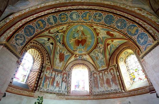 Wall paintings at Copford church (C) John Salmon