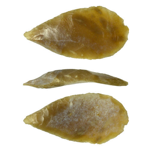 Leaf-shaped arrowhead from Langham recorded by the Portable Antiquities Scheme